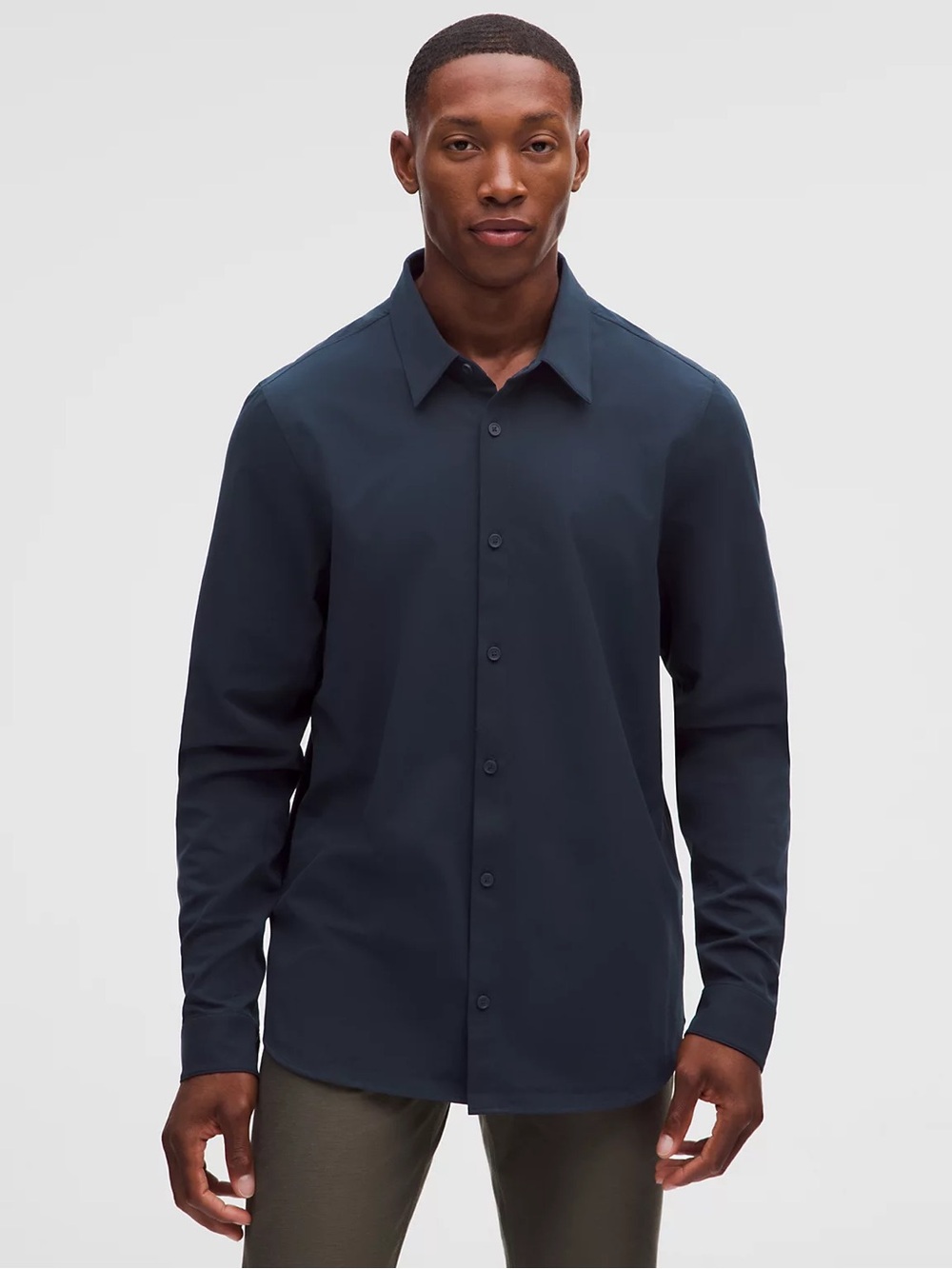 lululemon athletica Men's Dark Navy Button-Up Dress Shirt